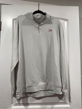 Men's Lightweight Quarter-Zip Hoodie Cardigan - White